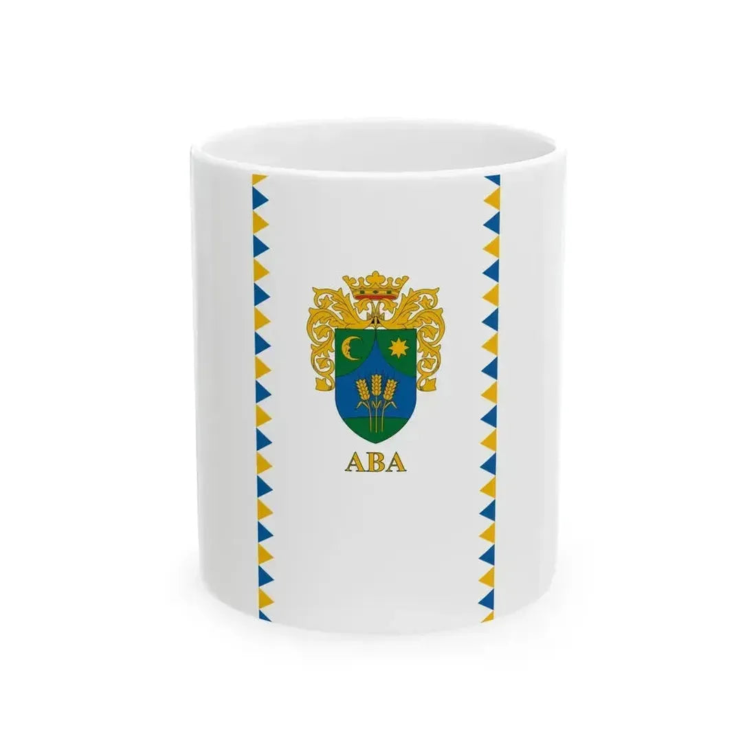 Flag of Aba vertical (Hungary) White Coffee Mug 11oz - Go Mug Yourself