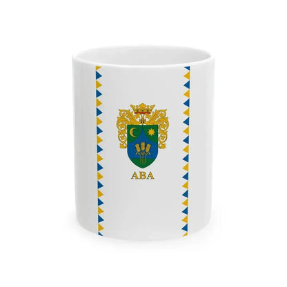 Flag of Aba vertical (Hungary) White Coffee Mug 11oz - Go Mug Yourself