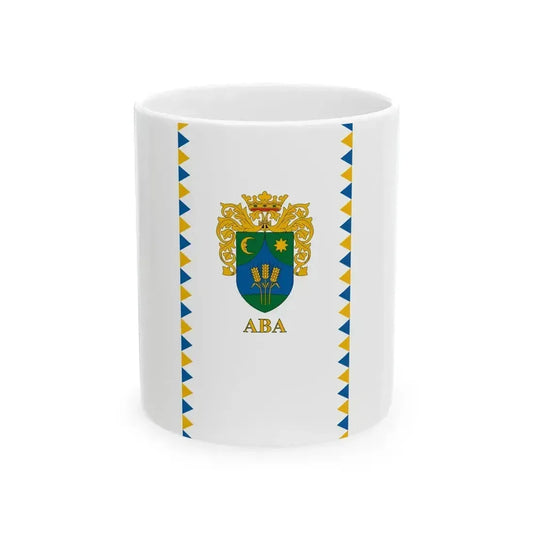 Flag of Aba vertical (Hungary) White Coffee Mug 11oz - Go Mug Yourself