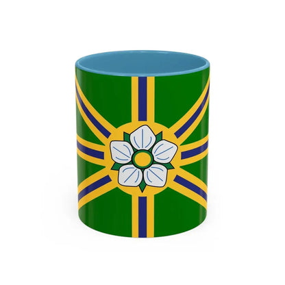 Flag of Abbotsford BC Canada - Accent Coffee Mug 11oz Light Blue - Go Mug Yourself