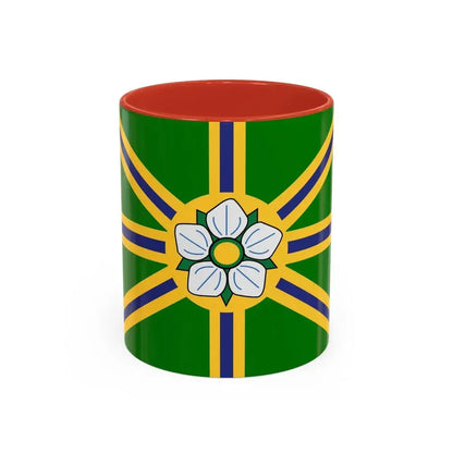 Flag of Abbotsford BC Canada - Accent Coffee Mug 11oz Red - Go Mug Yourself
