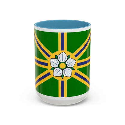 Flag of Abbotsford BC Canada - Accent Coffee Mug 15oz Light Blue - Go Mug Yourself