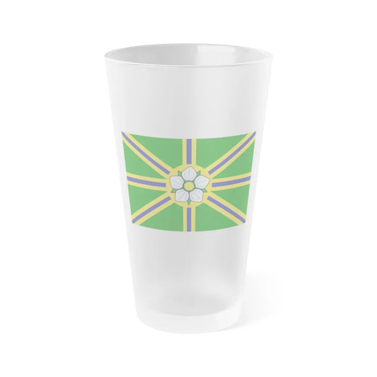 Flag of Abbotsford BC Canada - Frosted Pint Glass 16oz-16oz-Frosted-Go Mug Yourself