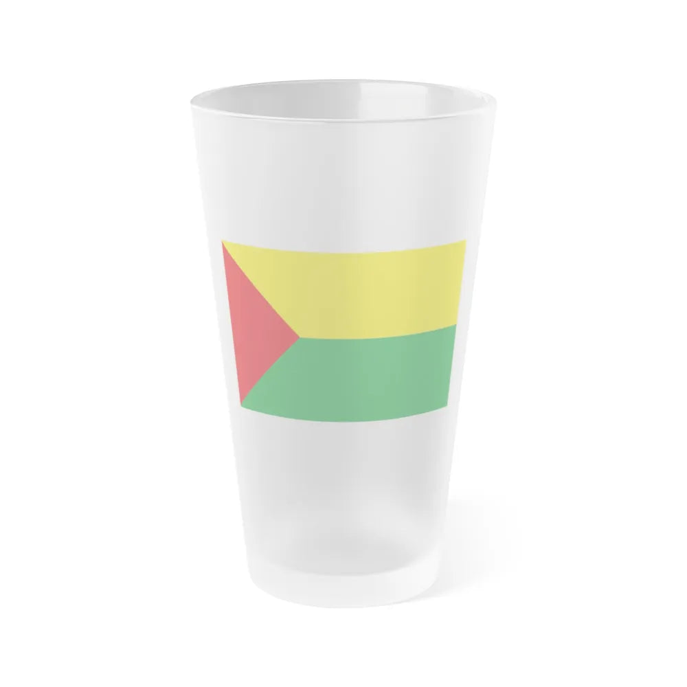 Flag of Abejorral Colombia - Frosted Pint Glass 16oz-16oz-Frosted-Go Mug Yourself