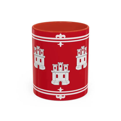 Flag of Aberdeen UK - Accent Coffee Mug 11oz Red - Go Mug Yourself