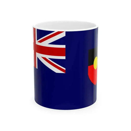 Flag of Aboriginal Dominion (Australia) White Coffee Mug 11oz - Go Mug Yourself