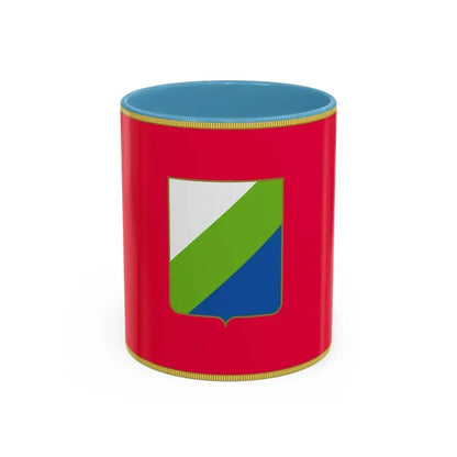 Flag of Abruzzo Italy - Accent Coffee Mug 11oz Light Blue - Go Mug Yourself