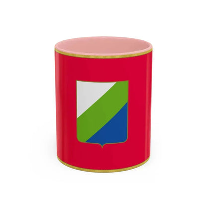 Flag of Abruzzo Italy - Accent Coffee Mug 11oz Pink - Go Mug Yourself