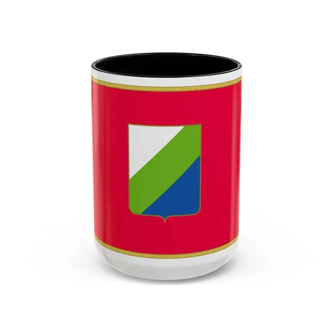 Flag of Abruzzo Italy - Accent Coffee Mug 15oz Black - Go Mug Yourself