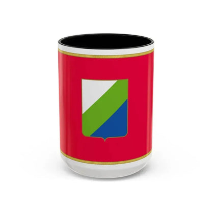 Flag of Abruzzo Italy - Accent Coffee Mug 15oz Black - Go Mug Yourself