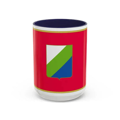 Flag of Abruzzo Italy - Accent Coffee Mug 15oz Navy - Go Mug Yourself