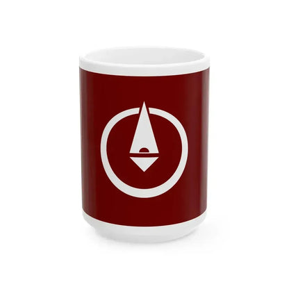 Flag of Abuta Hokkaido 1962-2006 (Japan) White Coffee Mug 15oz - Go Mug Yourself