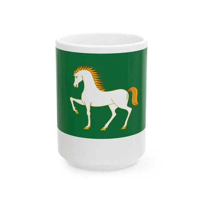 Flag of Abzelilovsky rayon (Russia) White Coffee Mug 15oz - Go Mug Yourself