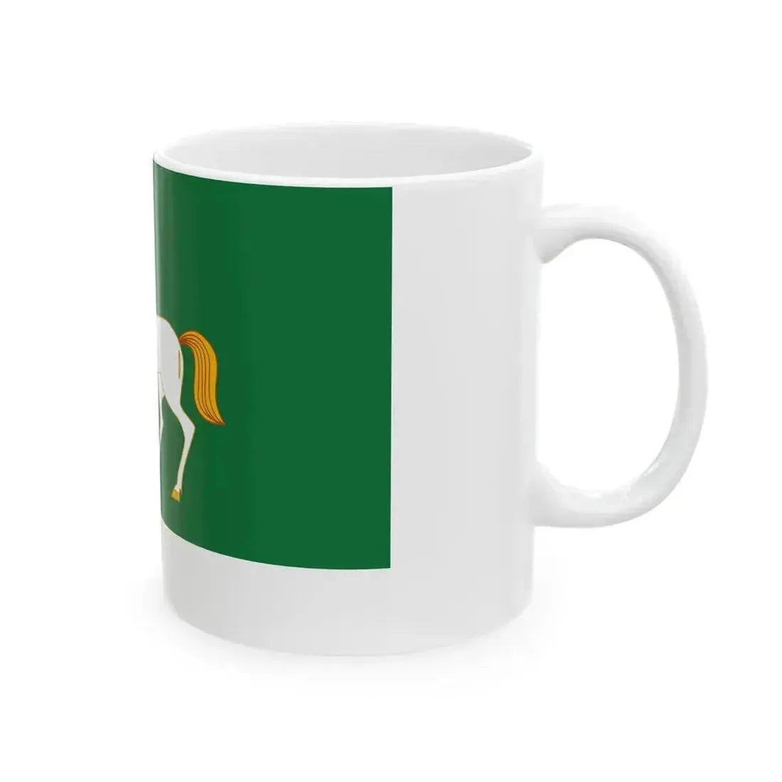 Flag of Abzelilovsky rayon (Russia) White Coffee Mug - Go Mug Yourself