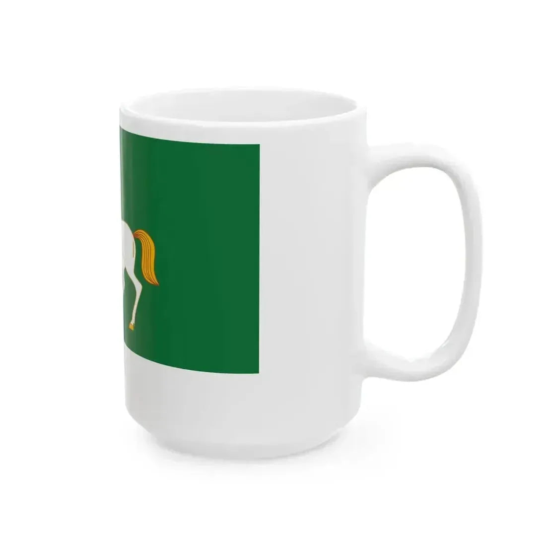Flag of Abzelilovsky rayon (Russia) White Coffee Mug - Go Mug Yourself