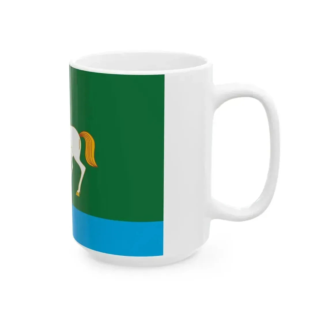 Flag of Abzelilovsky rayon version (Russia) White Coffee Mug - Go Mug Yourself