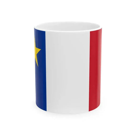 Flag of Acadia (Canada) White Coffee Mug 11oz - Go Mug Yourself