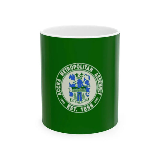 Flag of Accra (Ghana) White Coffee Mug 11oz - Go Mug Yourself