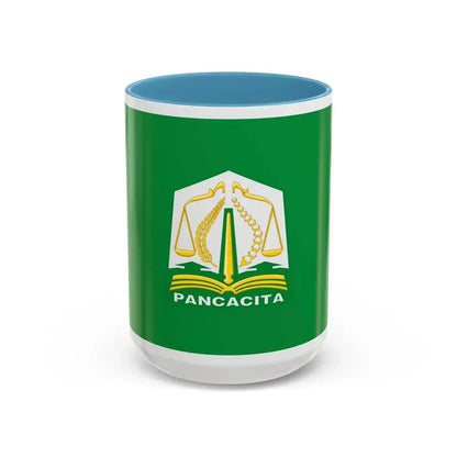 Flag of Aceh Indonesia - Accent Coffee Mug 15oz Light Blue - Go Mug Yourself