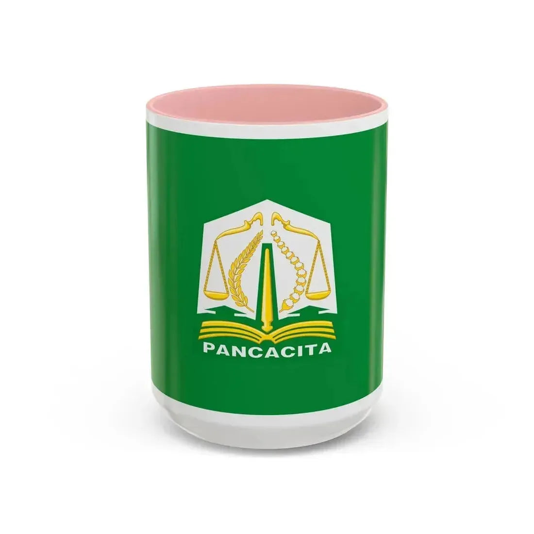 Flag of Aceh Indonesia - Accent Coffee Mug 15oz Pink - Go Mug Yourself