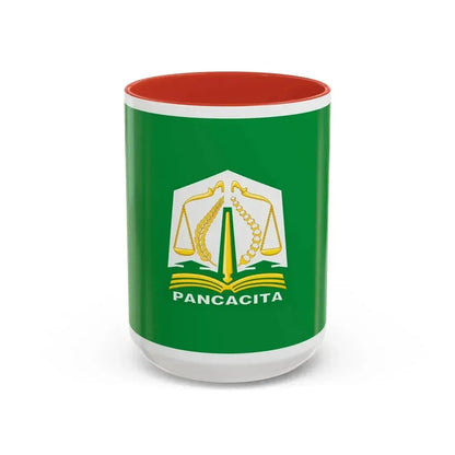 Flag of Aceh Indonesia - Accent Coffee Mug 15oz Red - Go Mug Yourself