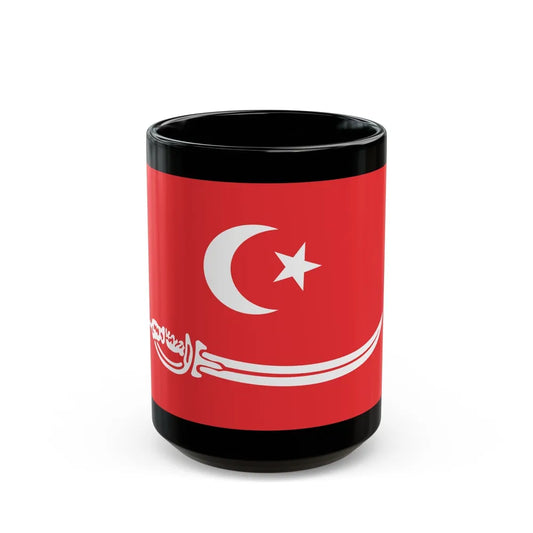 Flag of Aceh Sultanate Malaysia - Black Coffee Mug-15oz-Go Mug Yourself