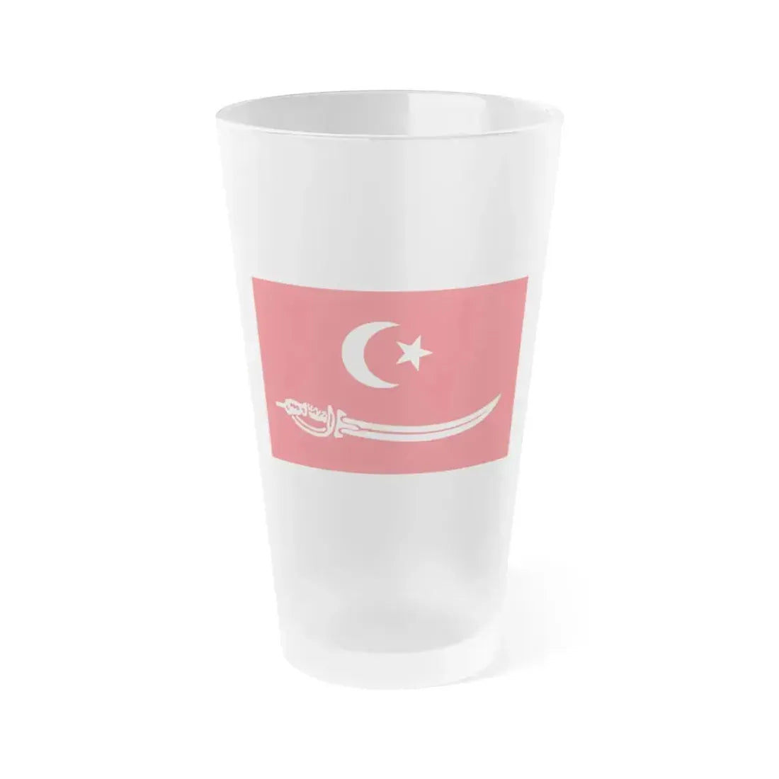 Flag of Aceh Sultanate Malaysia - Frosted Pint Glass 16oz 16oz Frosted - Go Mug Yourself