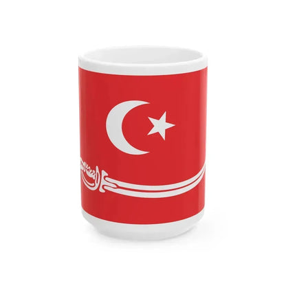Flag of Aceh Sultanate Malaysia - White Coffee Mug 15oz - Go Mug Yourself