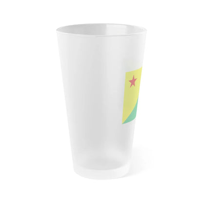 Flag of Acre Brazil - Frosted Pint Glass 16oz-Go Mug Yourself