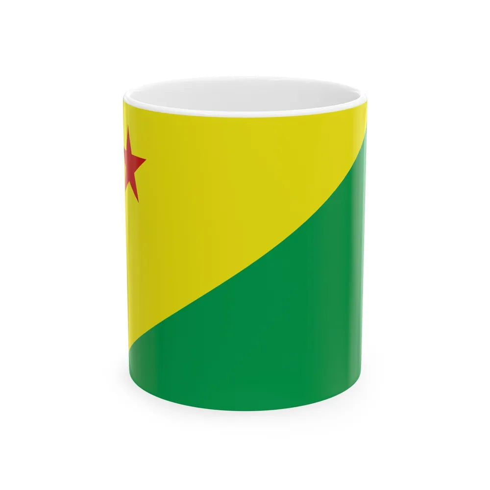 Flag of Acre Brazil - White Coffee Mug-11oz-Go Mug Yourself