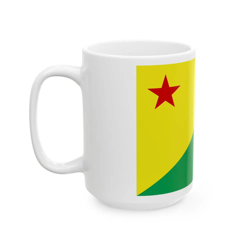 Flag of Acre Brazil - White Coffee Mug-Go Mug Yourself