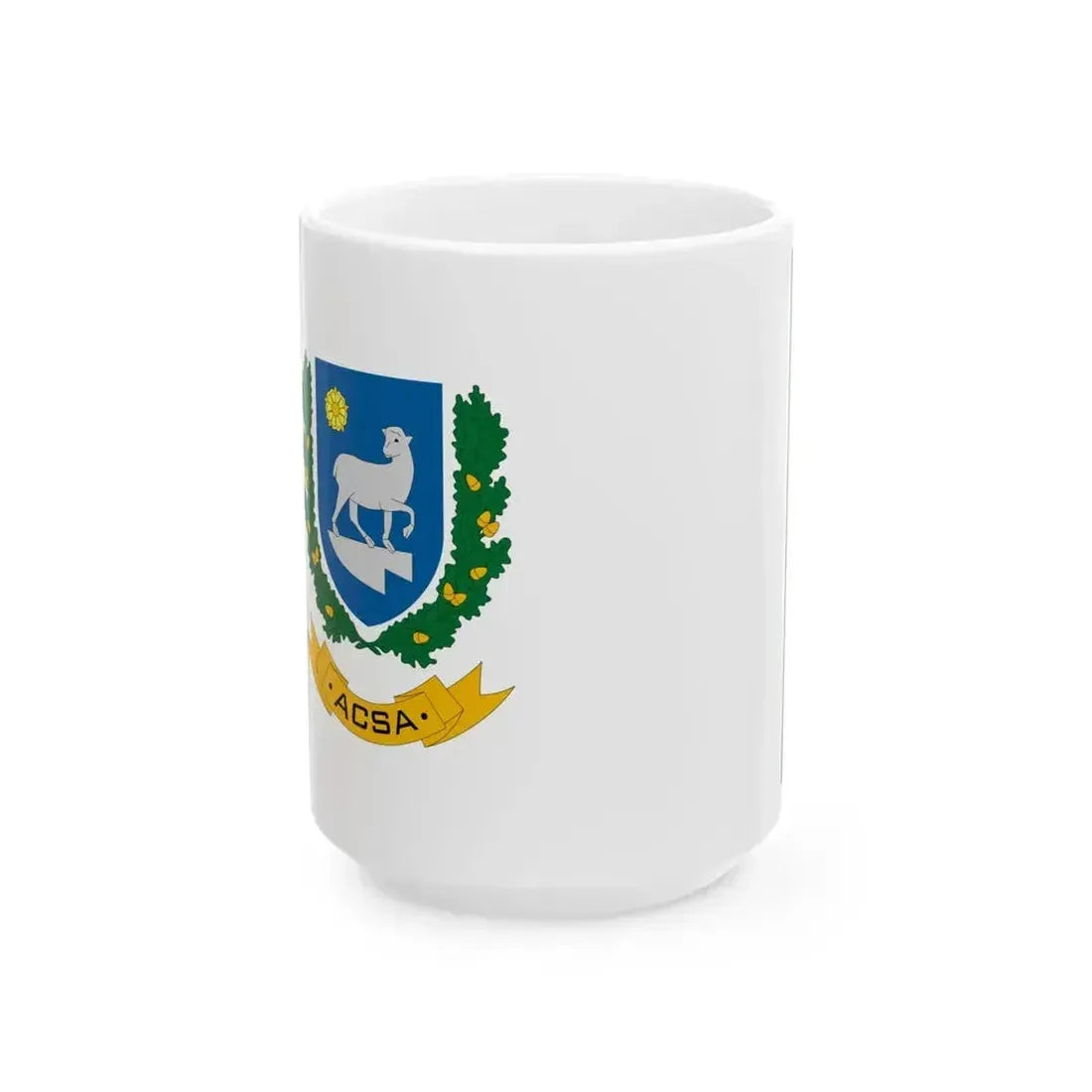 Flag of Acsa (Hungary) White Coffee Mug 15oz - Go Mug Yourself