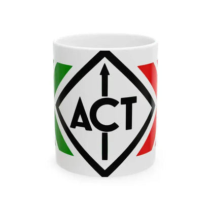 Flag of Action Culture Tradition (Italy) White Coffee Mug 11oz - Go Mug Yourself