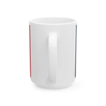 Flag of Adams County Iowa Sesquicentennial (United States) White Coffee Mug - Go Mug Yourself