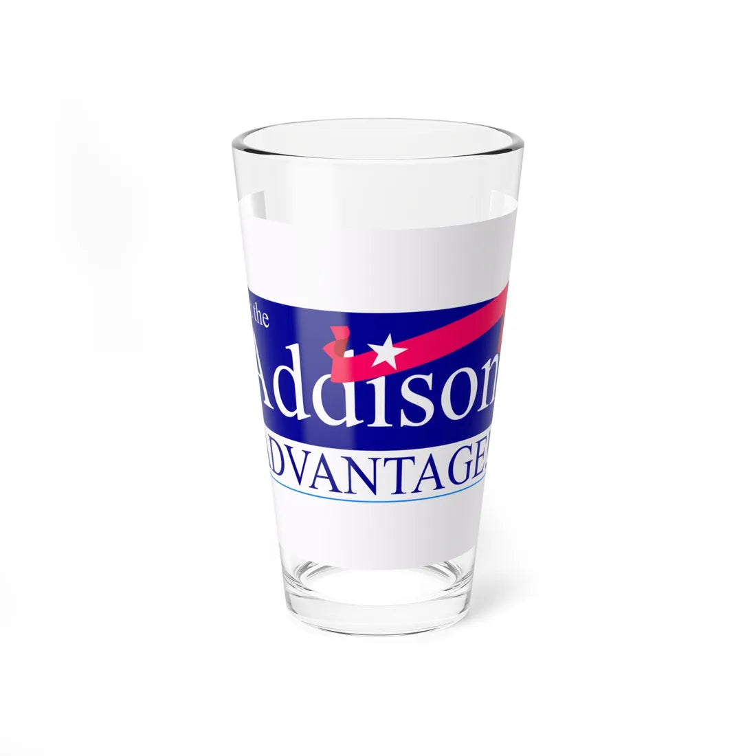 Flag of Addison Illinois (United States) Pint Glass 16oz 16oz - Go Mug Yourself