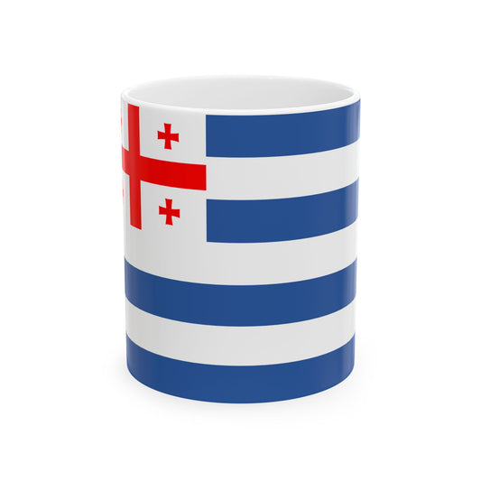 Flag of Adjara (Georgia) White Coffee Mug-11oz-Go Mug Yourself