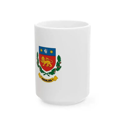 Flag of Adorjas (Hungary) White Coffee Mug 15oz - Go Mug Yourself