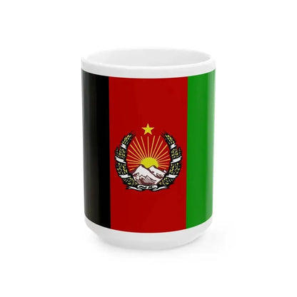 Flag of Afghanistan 1928-1929 variant (Afghanistan) White Coffee Mug 15oz - Go Mug Yourself