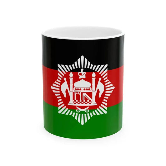 Flag of Afghanistan 1928 3-2 (Afghanistan) White Coffee Mug 11oz - Go Mug Yourself