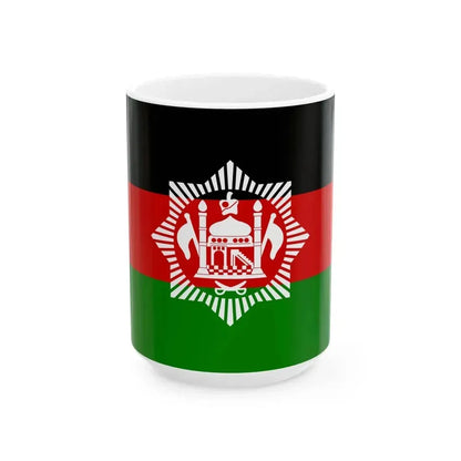 Flag of Afghanistan 1928 3-2 (Afghanistan) White Coffee Mug 15oz - Go Mug Yourself