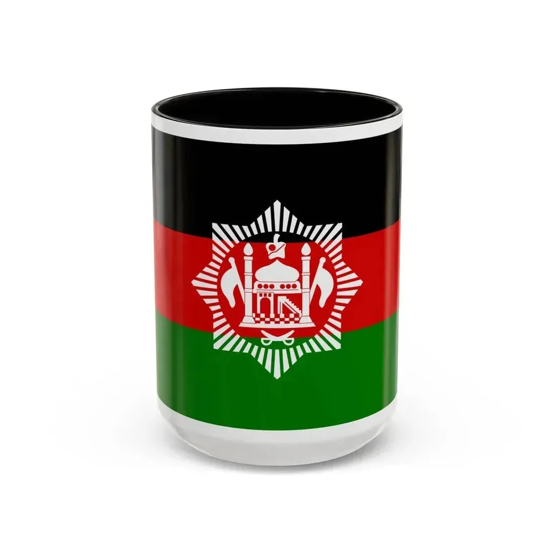 Flag of Afghanistan 1928 - Accent Coffee Mug 15oz Black - Go Mug Yourself
