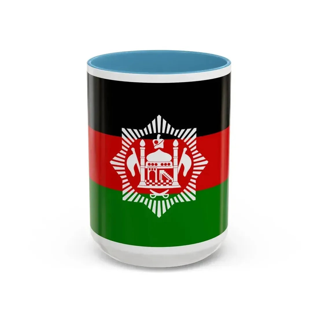 Flag of Afghanistan 1928 - Accent Coffee Mug 15oz Light Blue - Go Mug Yourself