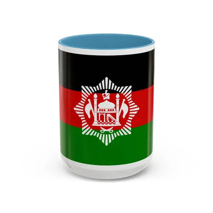 Flag of Afghanistan 1928 - Accent Coffee Mug 15oz Light Blue - Go Mug Yourself