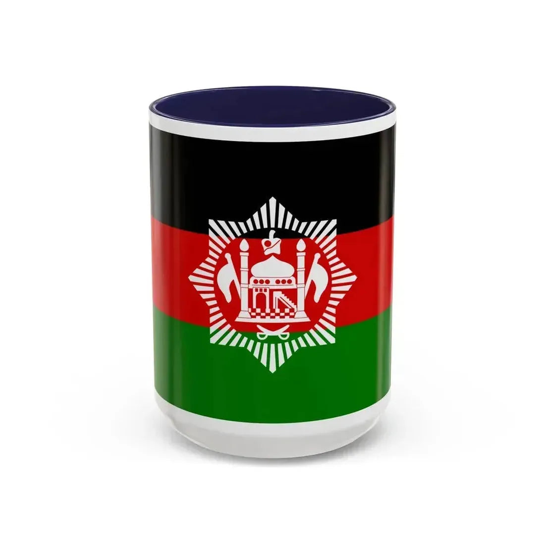 Flag of Afghanistan 1928 - Accent Coffee Mug 15oz Navy - Go Mug Yourself