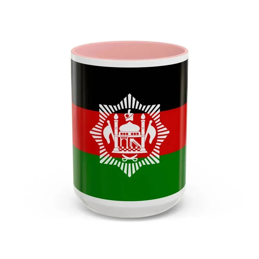 Flag of Afghanistan 1928 - Accent Coffee Mug 15oz Pink - Go Mug Yourself