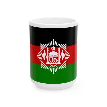 Flag of Afghanistan 1928 (Afghanistan) White Coffee Mug 15oz - Go Mug Yourself