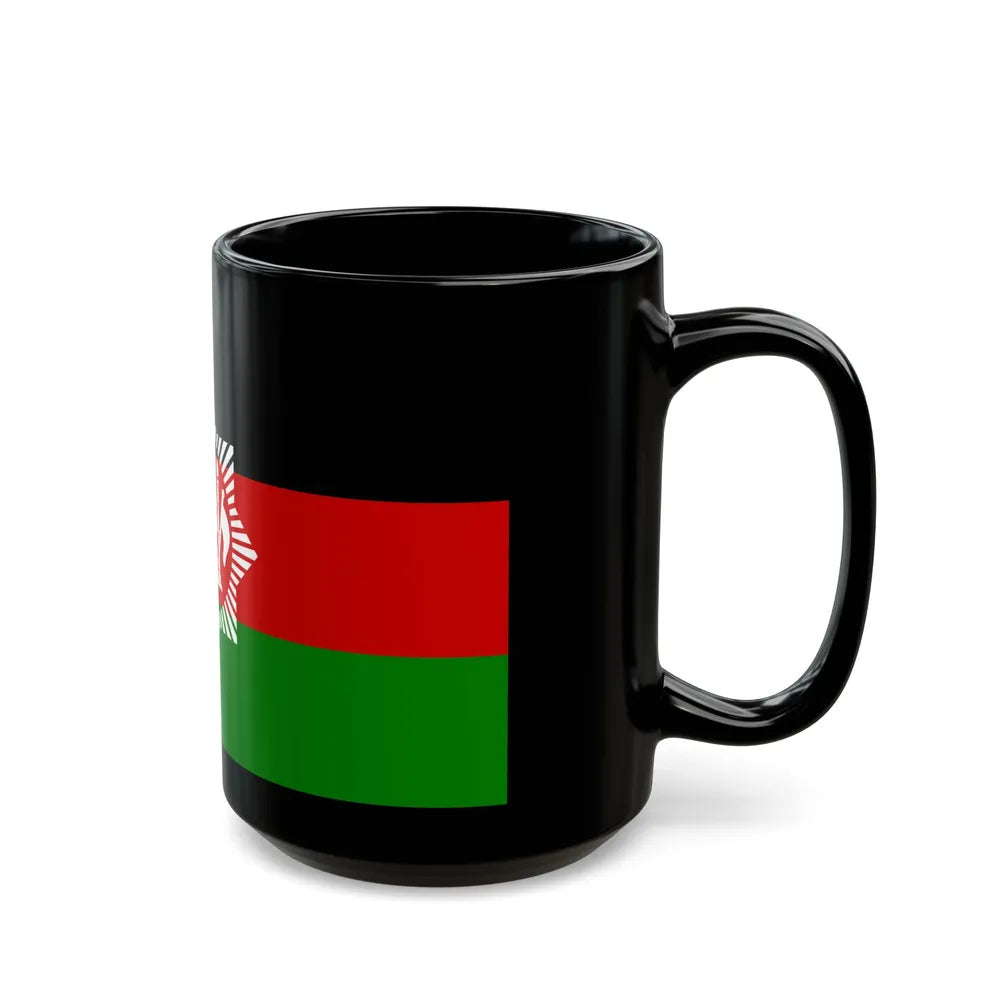 Flag of Afghanistan 1928 - Black Coffee Mug-Go Mug Yourself