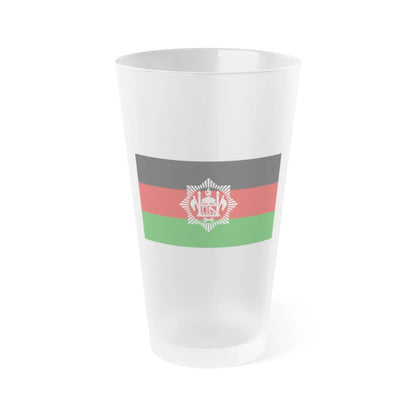 Flag of Afghanistan 1928 - Frosted Pint Glass 16oz-16oz-Frosted-Go Mug Yourself