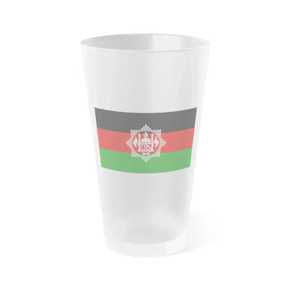 Flag of Afghanistan 1928 - Frosted Pint Glass 16oz 16oz Frosted - Go Mug Yourself
