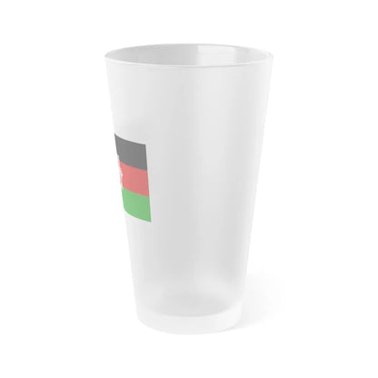 Flag of Afghanistan 1928 - Frosted Pint Glass 16oz-Go Mug Yourself